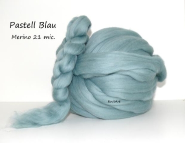 Merino Uni, Pastell Blau Salbei